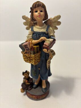 Boyds Bears Folkstone Calliope ClipsAlot Guardian Angel of Pennies Figurine 1999